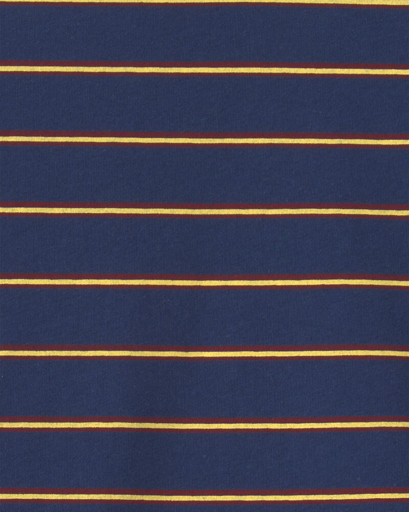 Gar&ccedil;ons - T-shirt manches longues &agrave; rayures - Bleu marine/Rouge, image 2 sur 2 diapositives