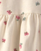 Toddler Girl 2-Piece Butterfly Long-Sleeve Top & Pant Set - Cream/Green, image 3 of 5 slides