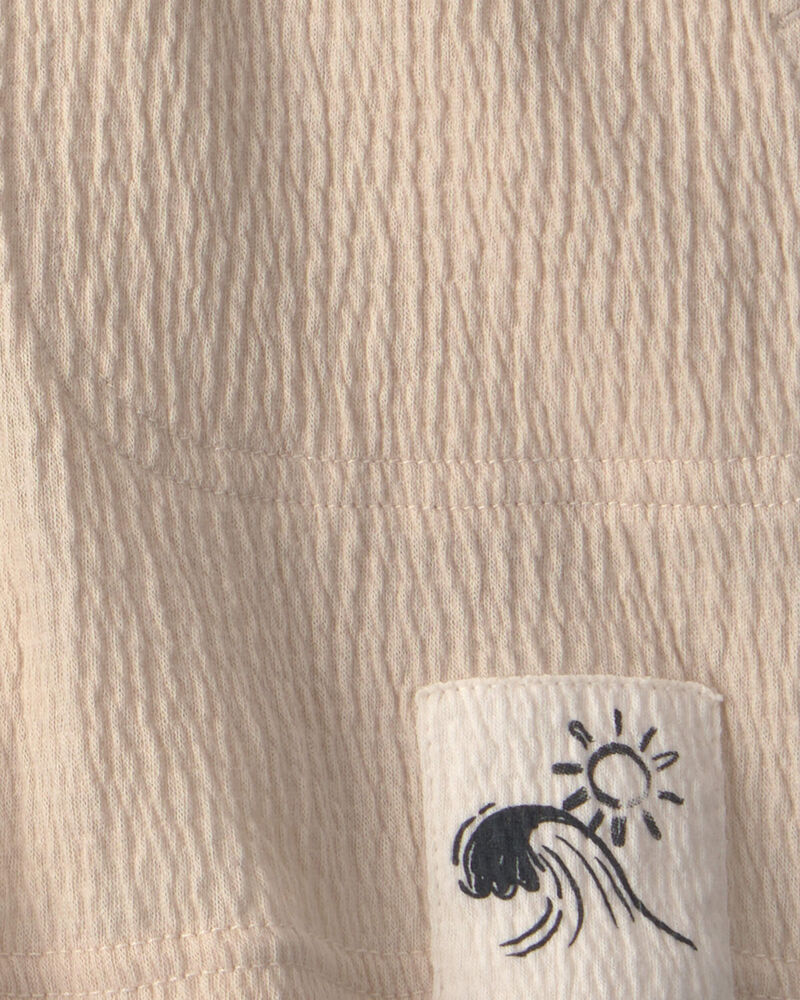Gar&ccedil;ons - Short avec poches &agrave; motif de plage - Beige, image 3 sur 3 diapositives