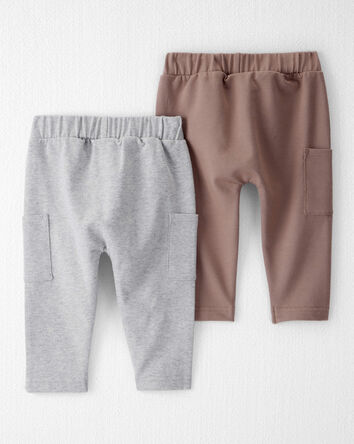 Baby 2-Pack Organic Cotton French Terry Joggers, 
