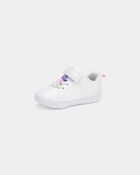 Baby Girl Every Step&reg; First Walker Leopard Charm Sneakers - White, image 6 of 6 slides