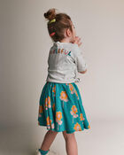 Toddler Girl 'Ask Me How I'm Feeling' Rolled Cuff Tee - Heather Grey, image 4 of 6 slides