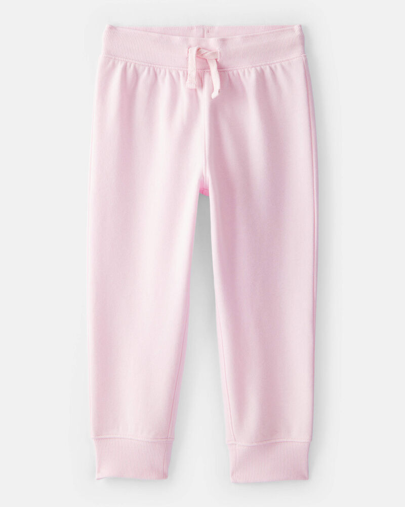 Toddler Girl Drawstring Joggers - Pink, image 1 of 4 slides