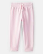 Toddler Girl Drawstring Joggers - Pink, image 1 of 4 slides