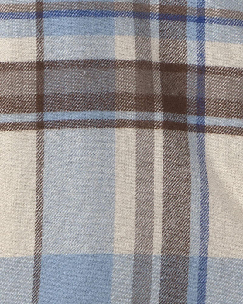 Gar&ccedil;ons - Chemise boutonn&eacute;e ample en flanelle &agrave; carreaux &ndash; Gris/Bleu/Brun, image 2 sur 3 diapositives
