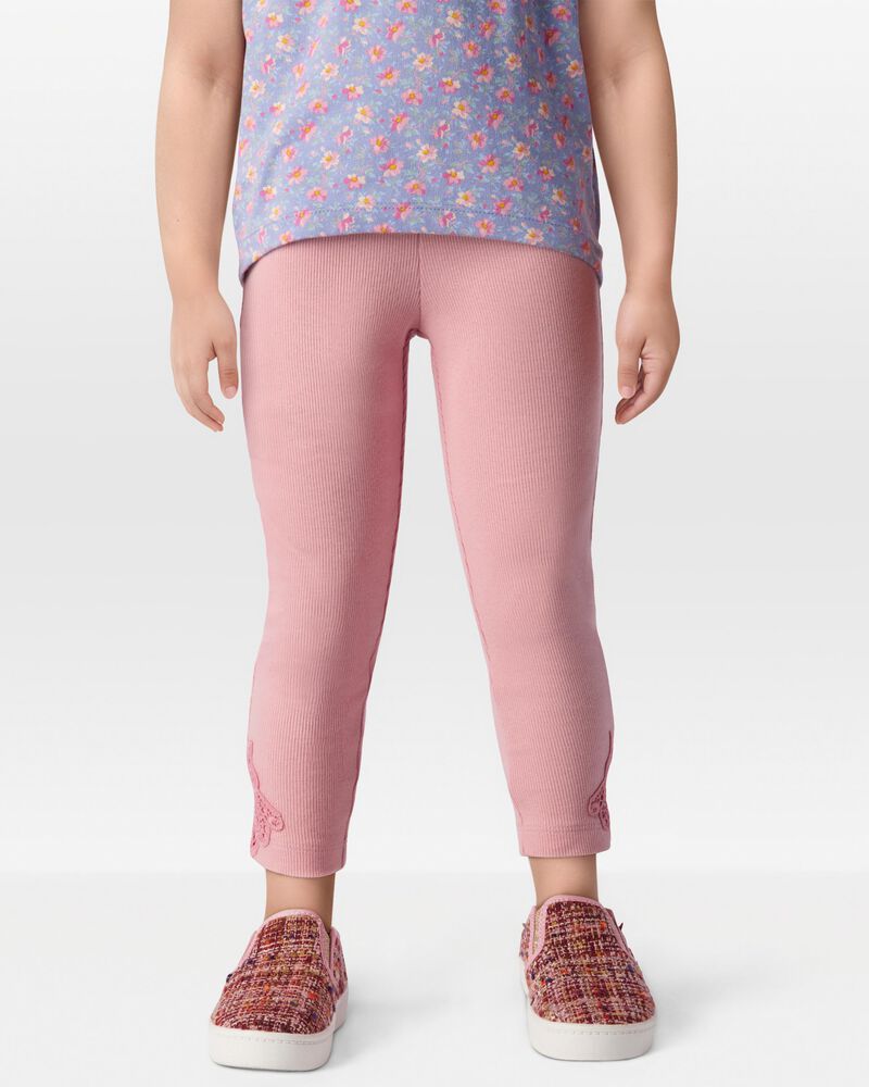 Toddler Lace Detail Ribbed Leggings
, image 1 of 7 slides