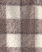 Baby Boy 2-Piece Checkered Fleece Pullover & Pant Set - Grey/White, image 3 of 5 slides