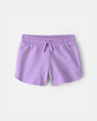 Girls French Terry Shorts - Purple, image 1 of 4 slides