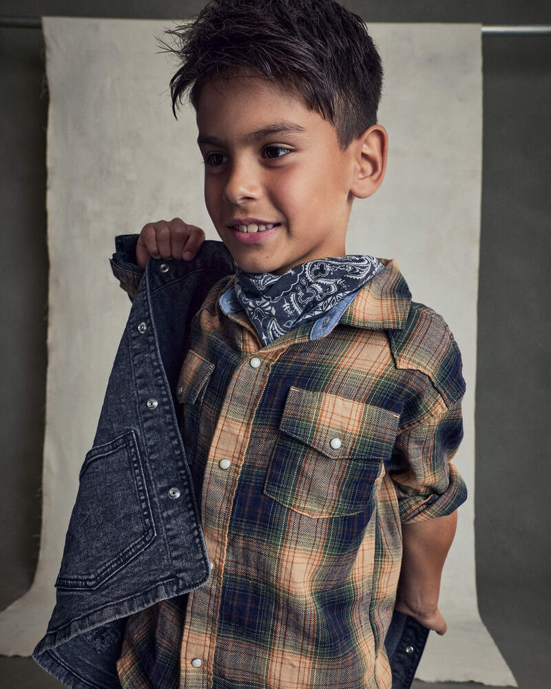 Boys Denim Utility Jacket - Black, image 4 of 7 slides