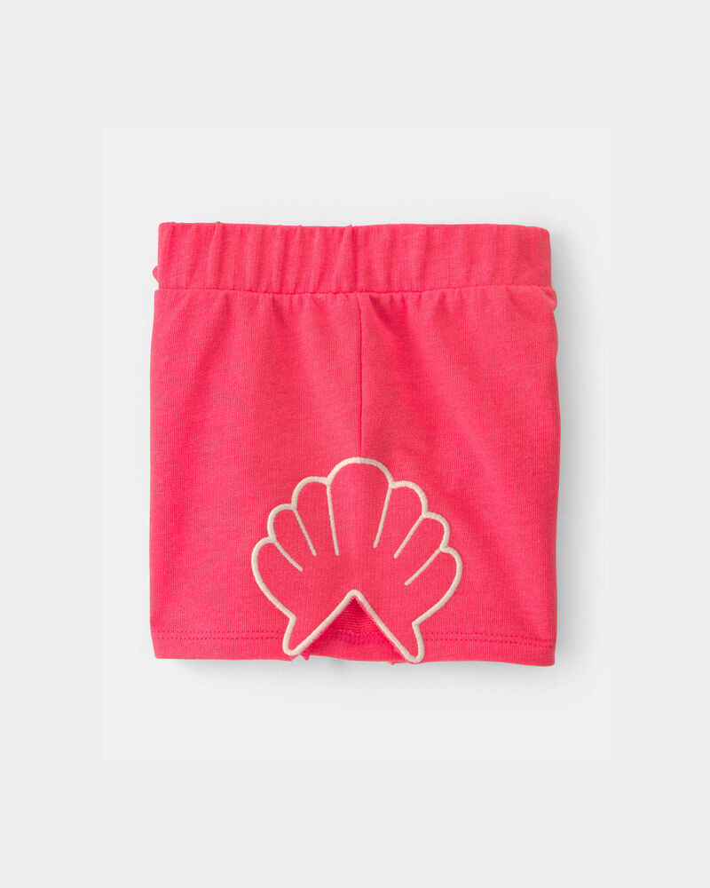 Toddler Girl Shell French Terry Shorts - Orange, image 2 of 5 slides