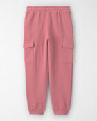 Girls Organic Cotton French Terry Cargo Pants, image 2 of 5 slides