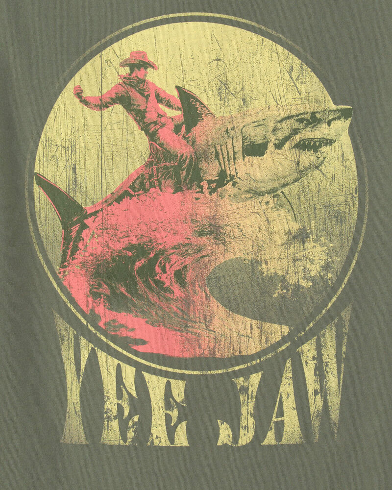 Boys Cowboy Shark Graphic Tank - Green, image 2 of 3 slides