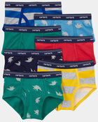 Boys 7-Pack Dinosaur Brief Underwear, image 1 of 2 slides