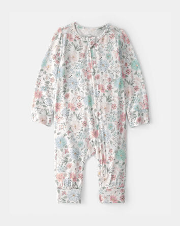 B&eacute;b&eacute; fille - Grenouill&egrave;re PurelySoft avec fermeture &agrave; glissi&egrave;re 2 sens, motif jardin de papillons , 