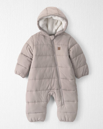 Baby 1-Piece Teddy Fleece Snowsuit Made with Recycled Materials, 