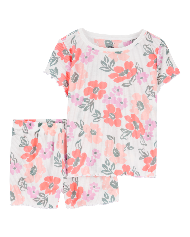 Kid 2-Piece Floral Loose Fit Pyjamas, image 1 of 3 slides