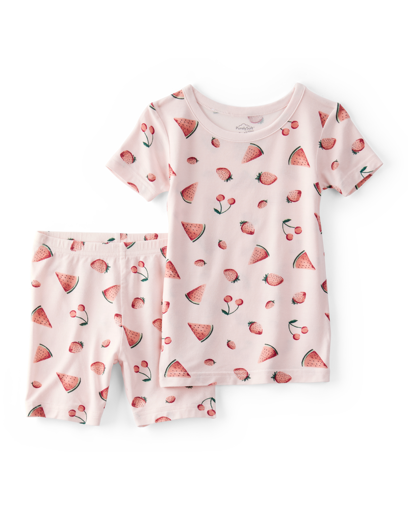 Tout-petit fille - Pyjama 2 pièces PurelySoft à melon d’eau, image 1 sur 5 diapositives