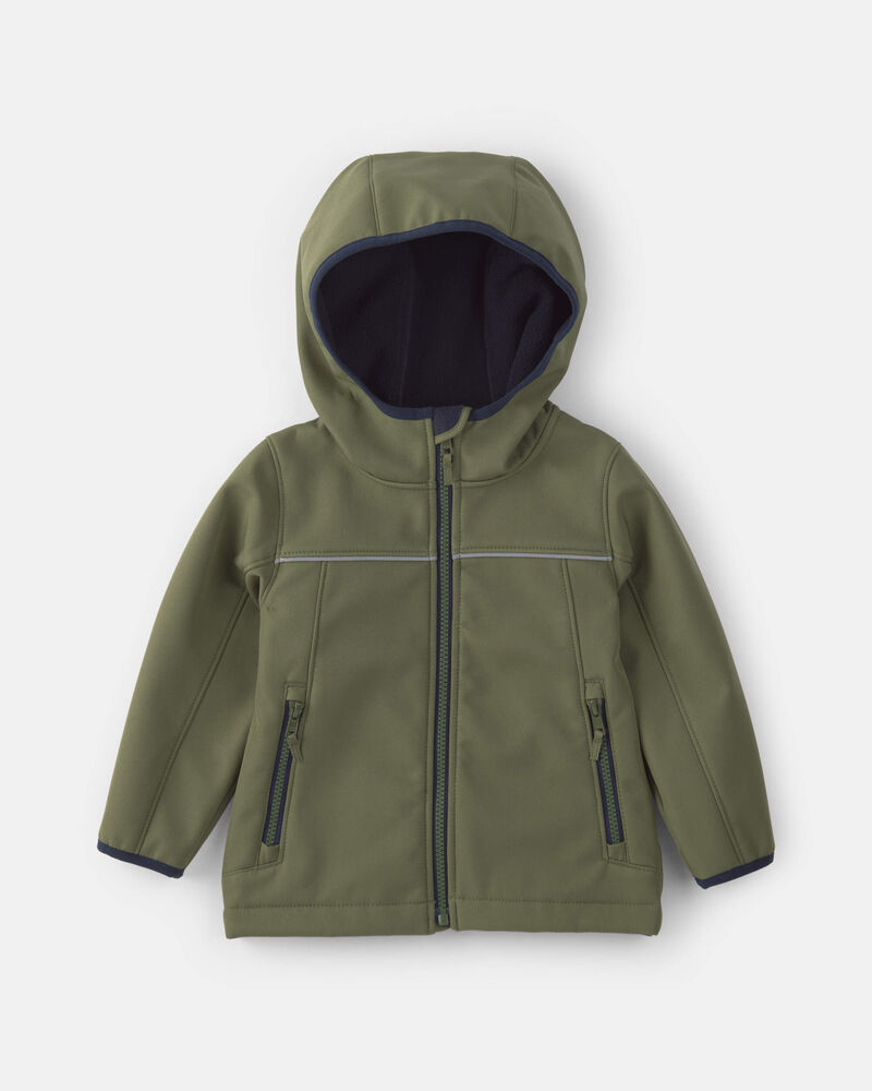 Toddler Boy  Quilted Mid Weight Jacket- Green, image 1 of 4 slides