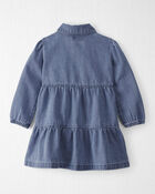 Toddler Girl Organic Cotton Denim Dress, image 2 of 5 slides