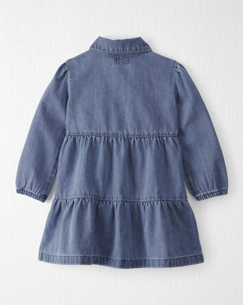 Toddler Girl Organic Cotton Denim Dress, 