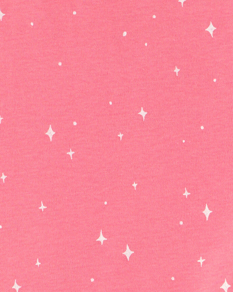 Girls 4-Piece Unicorn 100% Cotton Snug Fit Pyjama Set - Coral/Pink, image 3 of 5 slides