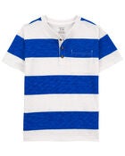 Kid Striped Jersey Henley, image 1 of 3 slides