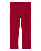 Toddler Glitter Cozy Fleece Leggings, image 1 of 5 slides