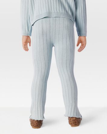 Toddler Sweater Knit Pull-On Flare Pants - Blue, 