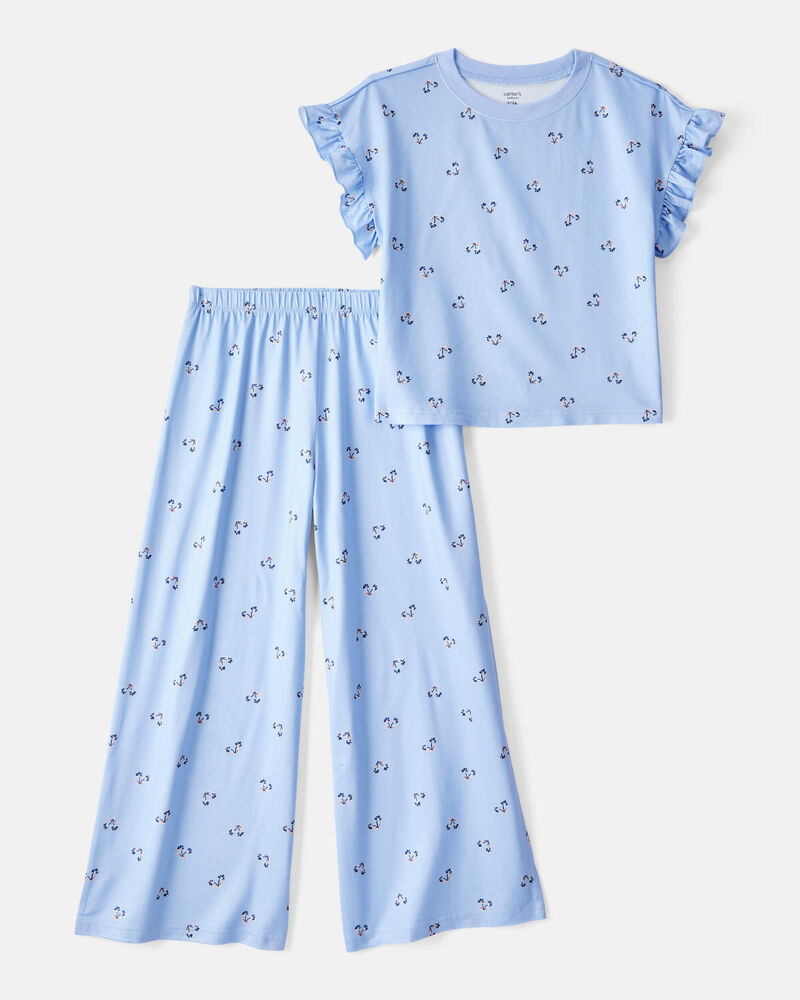 Kid 2-Piece Floral Print Pyjamas, image 1 of 3 slides