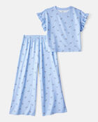 Kid 2-Piece Floral Print Pyjamas, image 1 of 3 slides