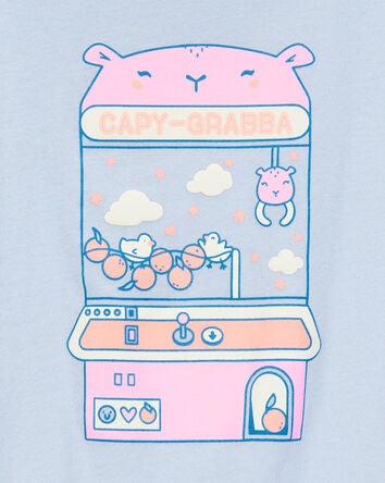 Kid Capy-Grabba Short-Sleeve Graphic Tee - Blue, 