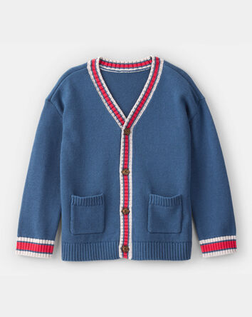 Toddler Boy Long-Sleeve Cardigan - Navy, 