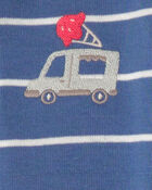 Toddler 2-Pack Ice Cream Truck 100% Cotton Snug Fit 1-Piece pyjama - Blue/Ivory, image 2 of 4 slides