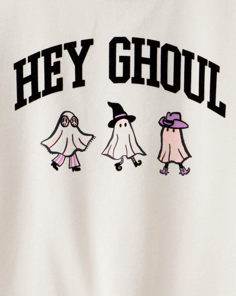 Jeune Chandail sans glissière d’Halloween Hey Ghoul, image 2 sur 3 diapositives