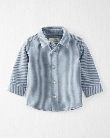 Baby Linen Button-Front Shirt Made with Organic Cotton, 