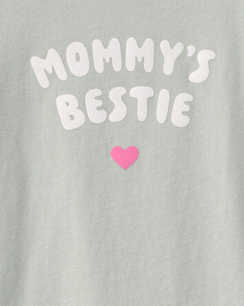 Tout-petit fille - T-shirt &agrave; imprim&eacute; &laquo;Mommy&rsquo;s Bestie&raquo; - Vert, 