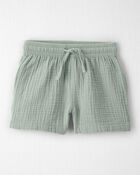 Toddler Boy 2-Piece Organic Cotton Gauze Set in Green, image 3 of 6 slides