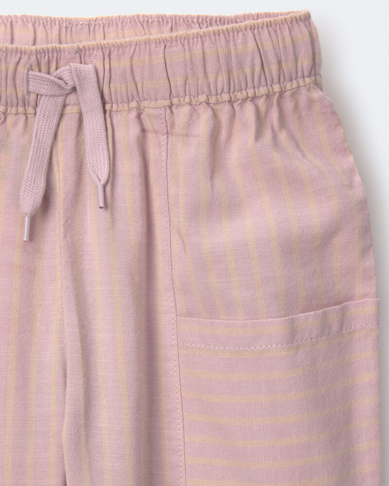 Toddler Girl Pocket Pant in Stripes - Rose, image 7 of 7 slides