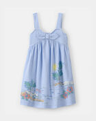 Tout-petit fille - Robe sans manches &agrave; paysage de plage - Bleu, image 1 sur 3 diapositives