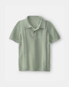 Boys Sweater-Knit Polo Shirt - Green, image 1 of 3 slides