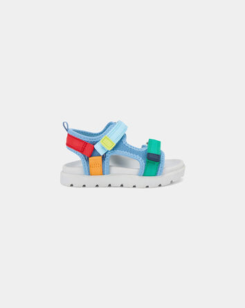 Toddler Boy Colour Block Sandals - Blue/White, 
