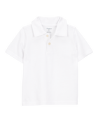 Enfant en bas âge Polo d’uniforme en piqué - Blanc, image 1 sur 3 diapositives
