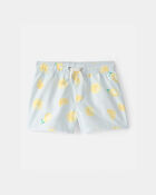Ensemble 2 pi&egrave;ces haut dermoprotecteur &agrave; motif de citrons et short maillot de bain pour tout-petit - Jaune/Bleu/Blanc, image 5 sur 7 diapositives