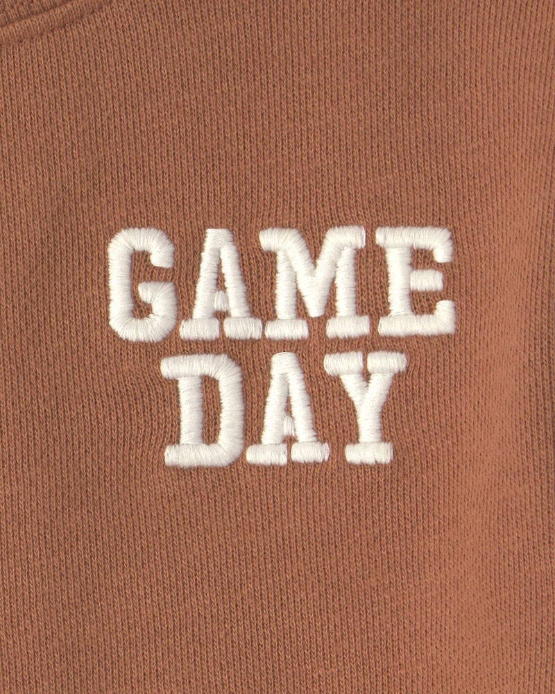 Baby Organic Cotton 'Game Day' French Terry Graphic Bubble, image 4 of 5 slides