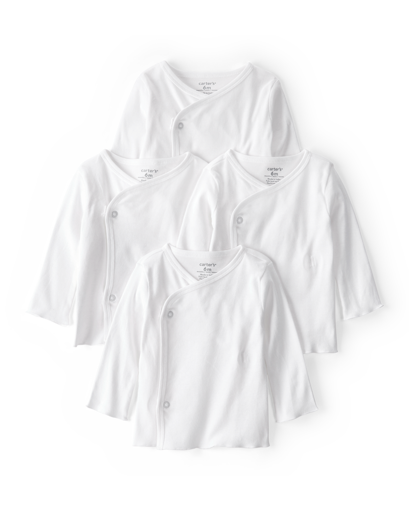 Baby 4-Pack Side-Snap Tees, image 1 of 2 slides