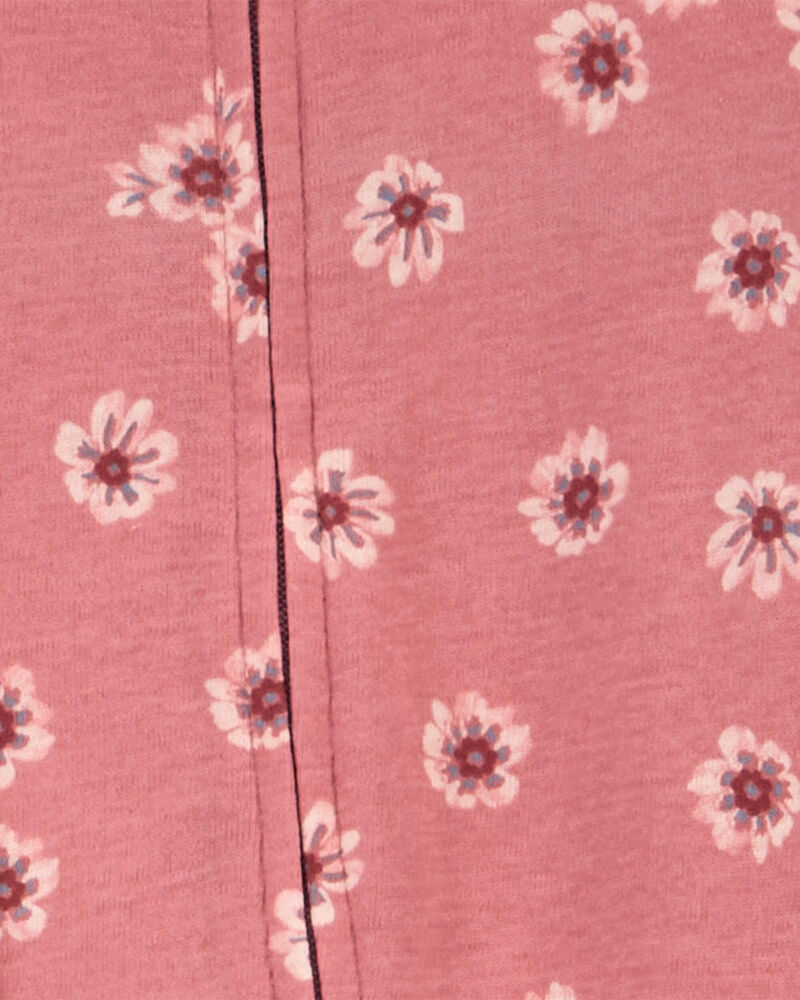 Baby 2-Pack Floral 2-Way Zip Cotton Sleepers, image 2 of 5 slides
