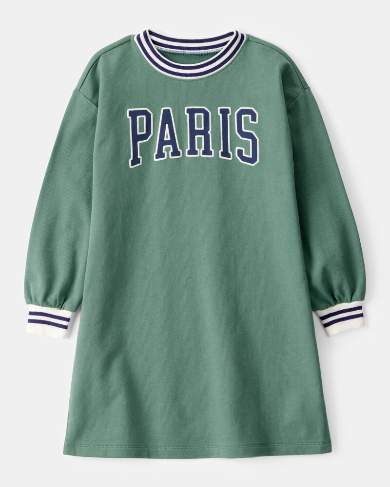 Kid Paris Long-Sleeve Cotton Dress, image 1 of 4 slides