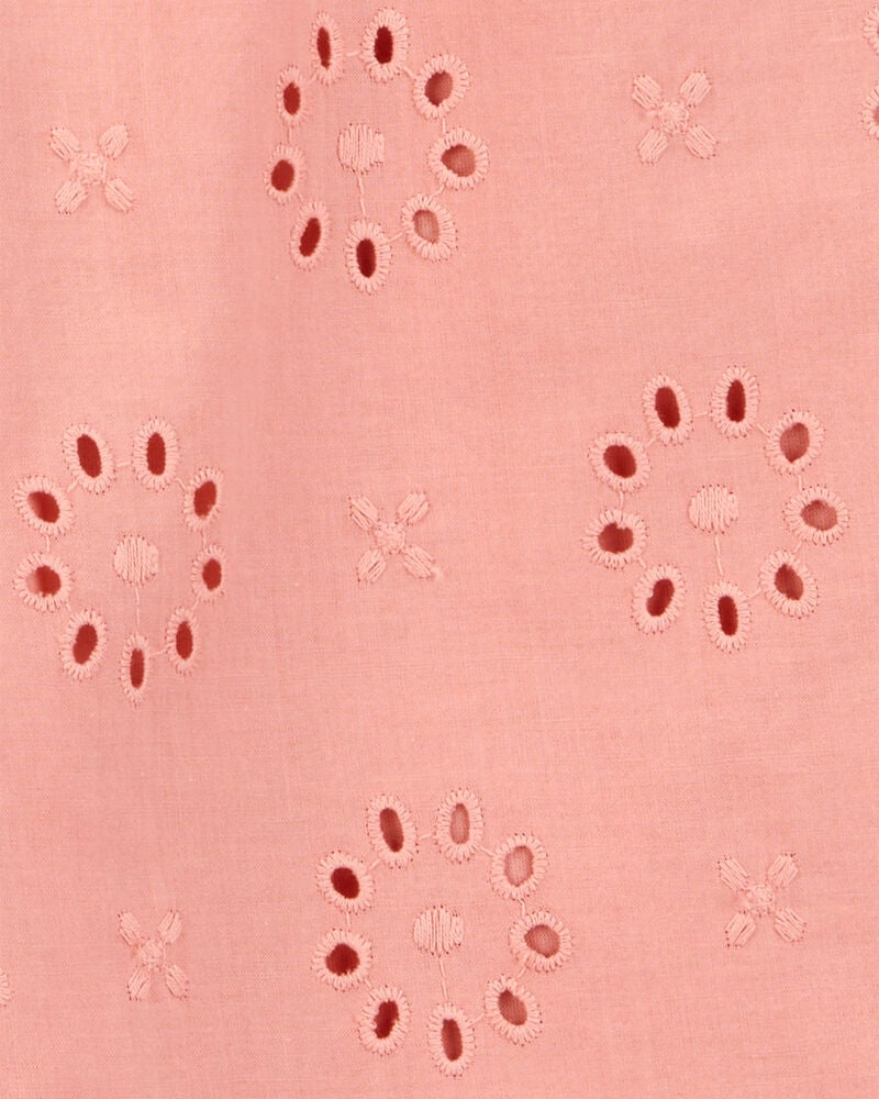 Toddler Eyelet Flutter Jumpsuit - Pink, image 2 of 4 slides