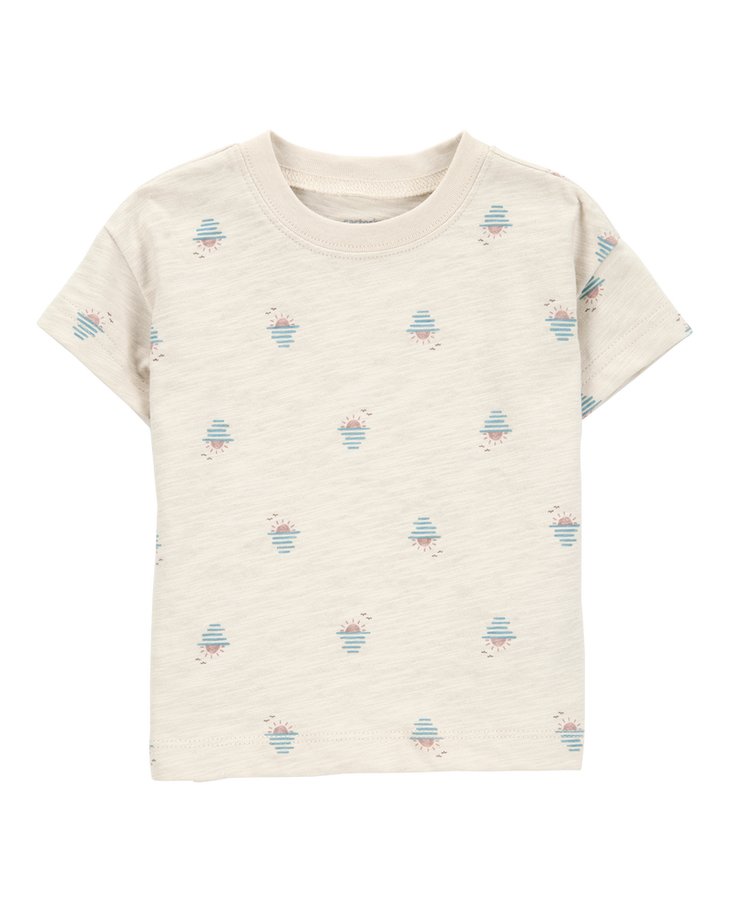 Bébé Ensemble 2 pièces t-shirt à coucher de soleil et salopette courte , image 2 sur 6 diapositives