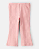 Baby Girl Cotton Flare Active Pants - Pink, image 2 of 4 slides